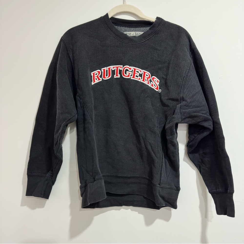 Vintage Embroidered Rutgers Crewneck Sweater